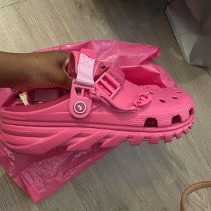 Pink crocs post Malone